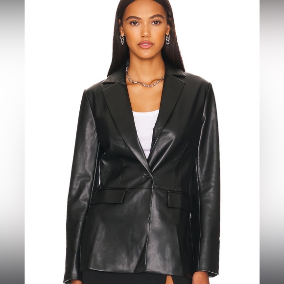 NWT Remi x Revolve SOLD OUT Faux Leather Blazer - Picture 2 of 5